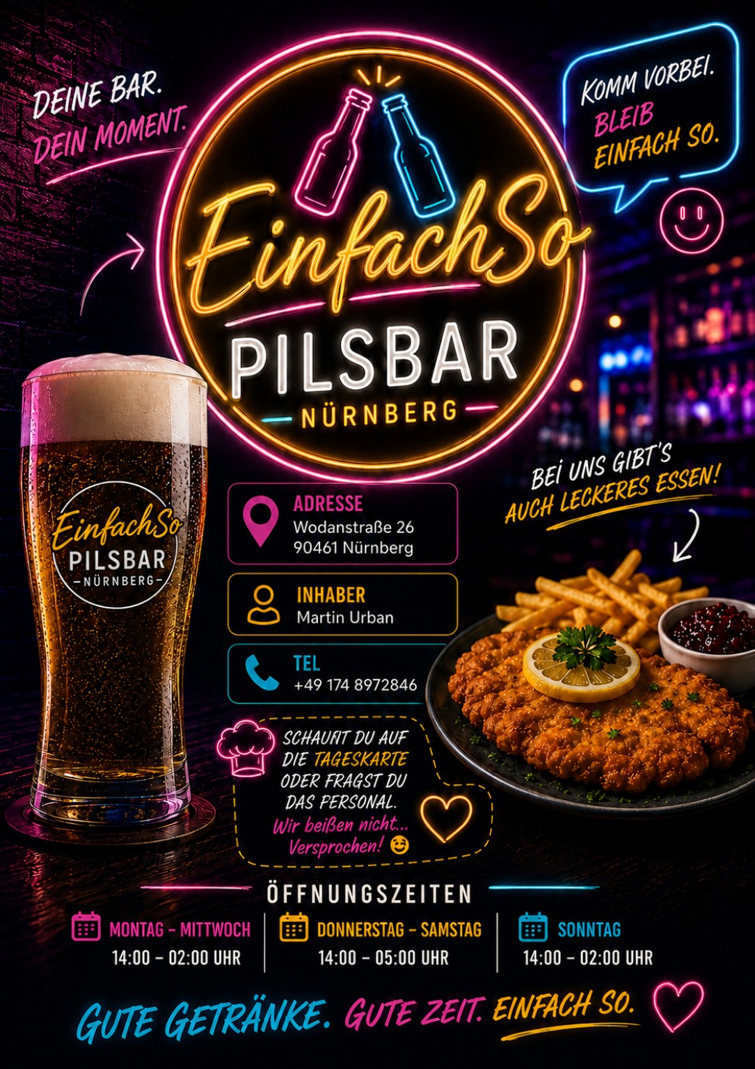 Einfach So Pilsbar Nürnberg – Branding und Informationen
